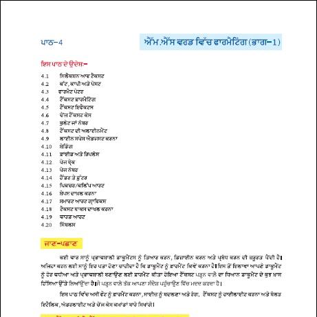 Formatting In M.S Word Part-1